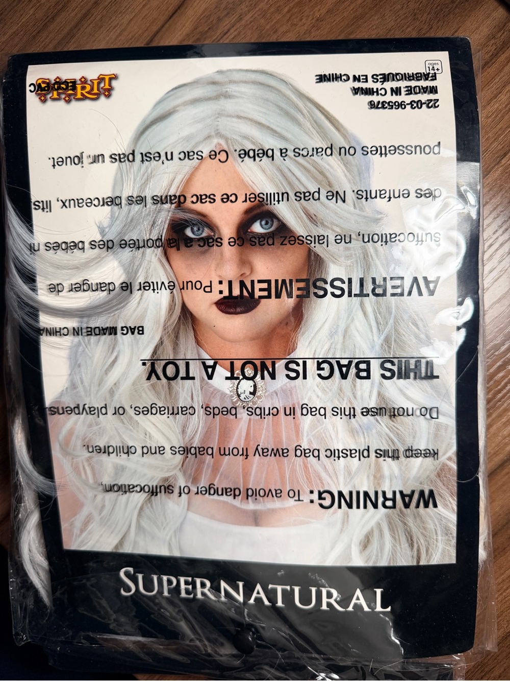 Supernatural Long White Silver Wavy Wig Halloween Costume Adult